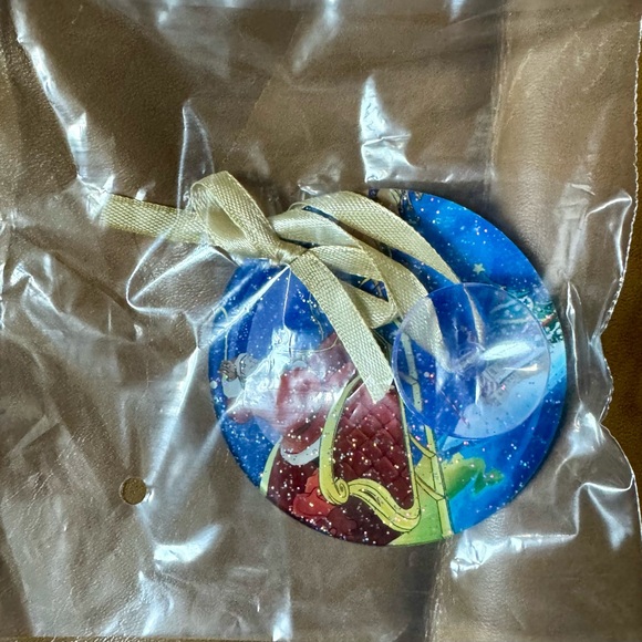 Magical Believe in the Magic of Santa Christmas Window 4" Round Glitter Ornament - Picture 3 of 5